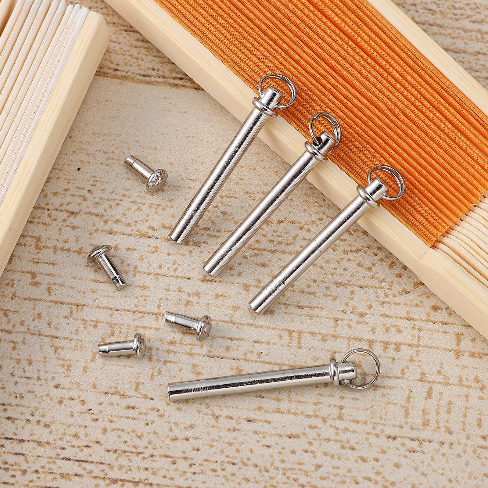 

5Sets Hand Fan Rivets and Nuts Kit Shaft Fasteners for Repairing Collapsible Folding Fans Traditional Asian Style Accessories 3X0.8X0.8CM