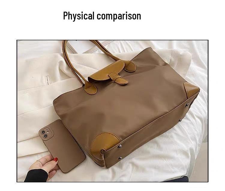 Women's 2024 Large Nylon Tote Bag - Single Shoulder, Versatile for Commute and Students