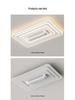 Customized Smart Leafless Ceiling Fan Light - Modern Tricolor with Voice Control for Living Room or Bedroom.