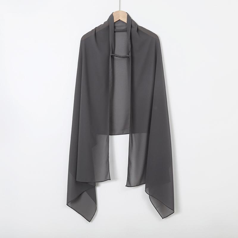 Sciarpa Hijab Istantanea in Chiffon Solido per Donna Musulmana Fascia Elastica Sottogola Hijab Moda Casual Foulard Islamico Turbante Bandana