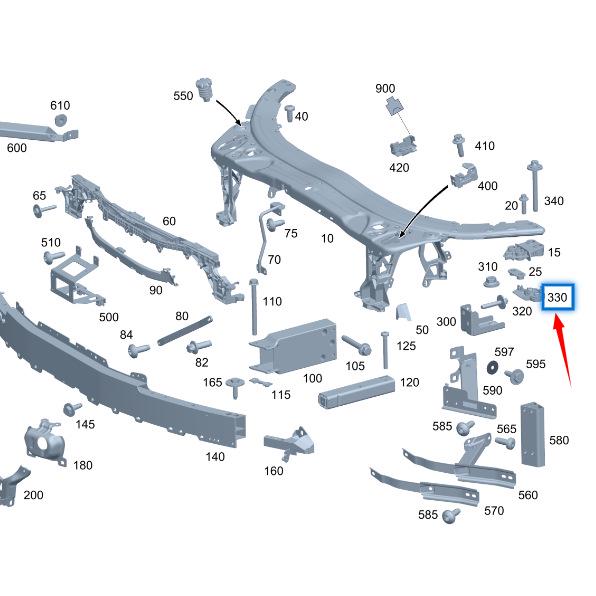 2056260212 & 2056260312 Fixed Corner Piece for Mercedes-Benz C-Class W205