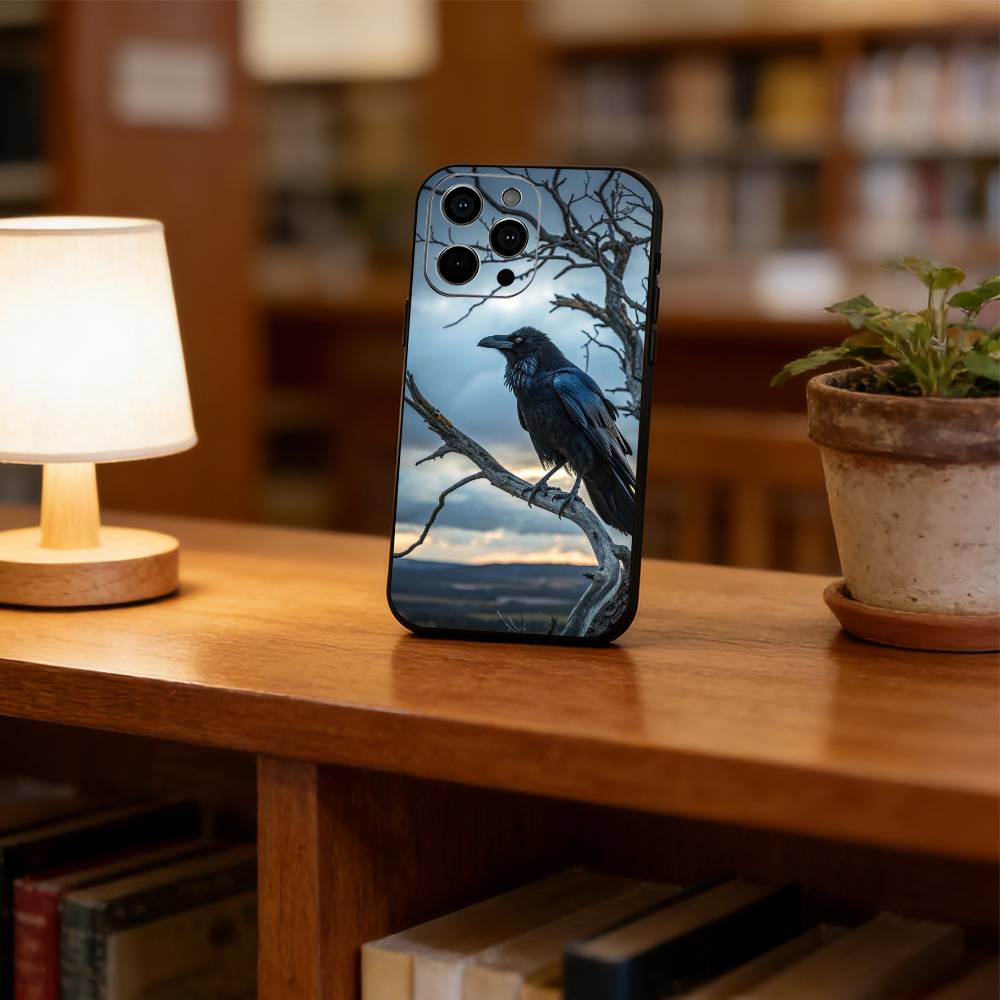 

crow Phone Case Silicone Soft For IPhone 17 16 15 14 13 12 11 X XR Plus Pro Max Plus iPhone15Pro