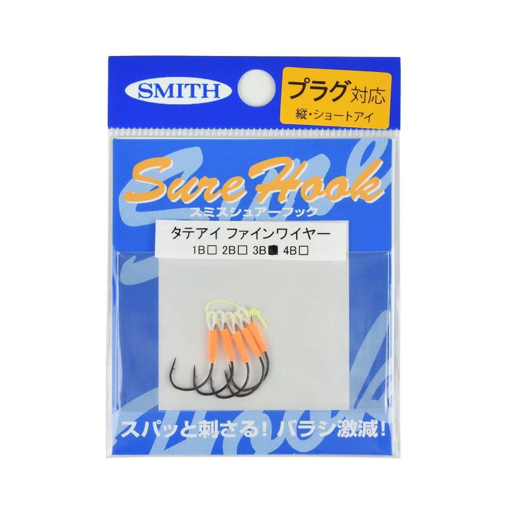 SMITH LTD Sure Hook Vertical Eye Fine Wire #3B Black