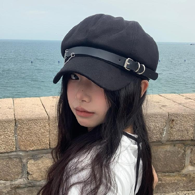 Lovely Stylish Cabbie Hat Rabbit Theme Furry Ear Vintage Cabbie Caps Unisex Headwear Autumn Winter Hat for Daily Wear