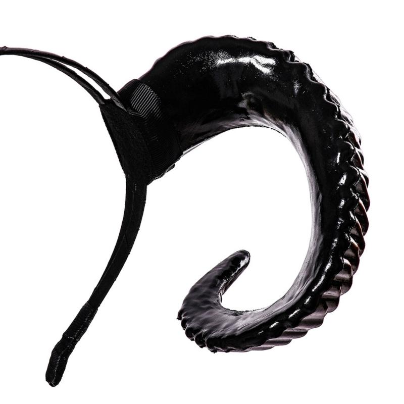 Halloween Witch Ox Horn Shape Headband Shoot Movie Demon Evil Hair Hoop Greek God Cosplay Party Costume Headpiece