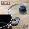 [Online Exclusive] Pearl Metal 21cm Marble Diamond Stockpot with Glass Lid, Induction Compatible, AZ-7121