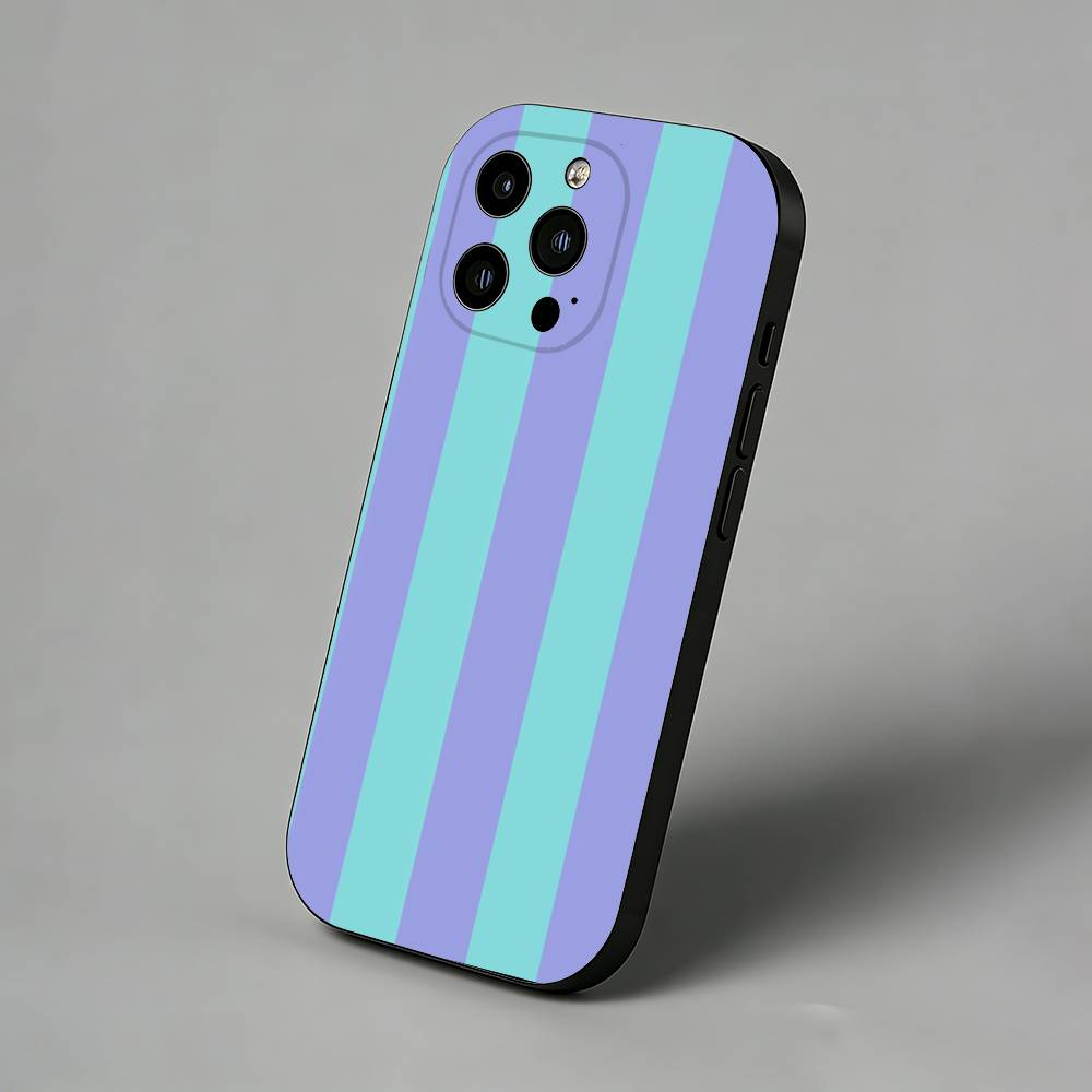 Colorful Striped Minimalist INS Couple Lichee Phone Case for iPhone 17 Air 16 Pro Max 16e 15 Plus 14 13 Mini 12 11 Back Cover