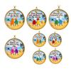 Coastal Christmas Tree Ornament Seaside Charm Round Resin Hanging Ornament Starfish Seashell Decoration