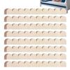 24 ks Zoubkované dekorativní dřevěné lišty Nenatřené Zoubkovaná hrana Dřevěný ozdobný profil Pro skříňku Stěnu Stavební dekorace