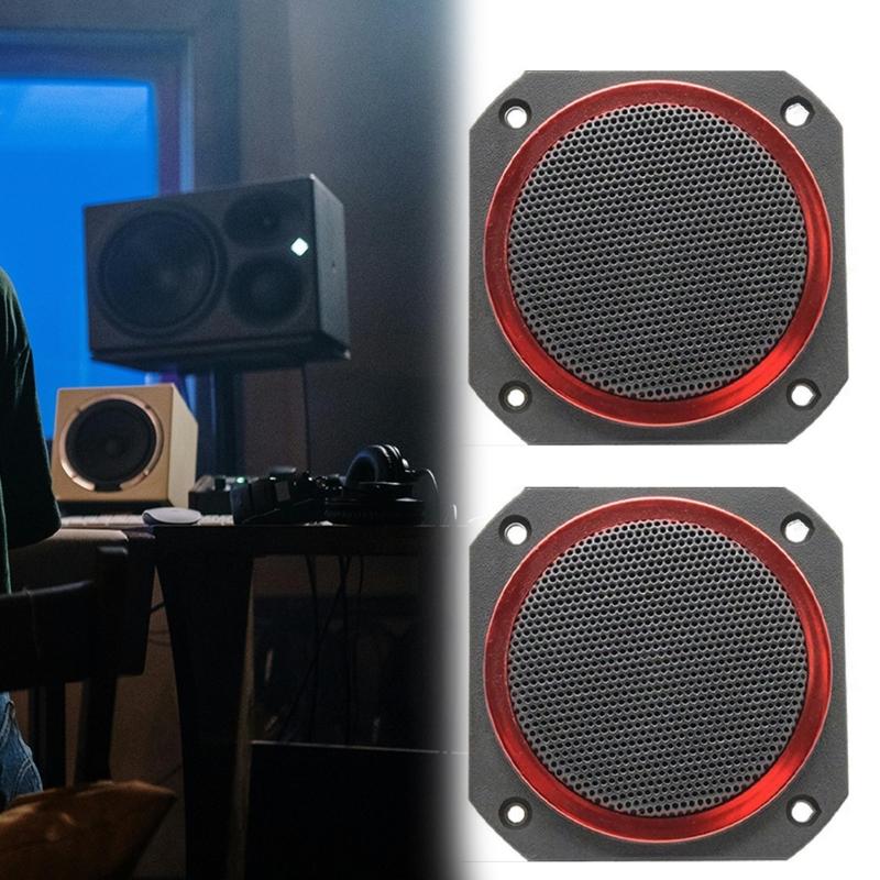 1Pair 4Inch Square Horn Piezoelectric Tweeter Speakers Durability ABS Square Treble Speakers High Sound Pressure 100dB
