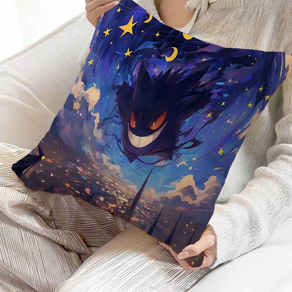 Japanese Anime Gengar Cushion Cover Polyester Sofa Cushions Decorative Throw Pillows Home Decoration Pillowcover