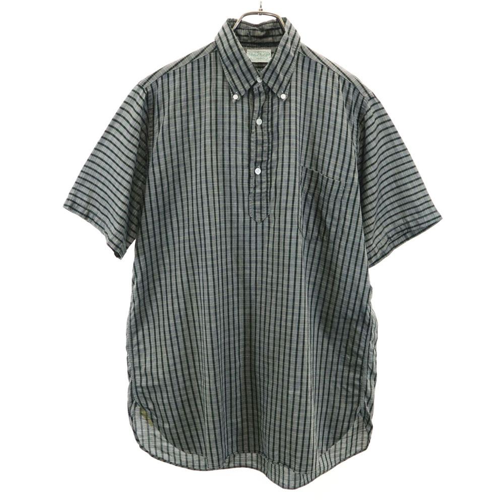 Robert Kirk Ltd 60s Vintage Check Pattern Short Sleeve Button Down Polo Shirt Men's Used