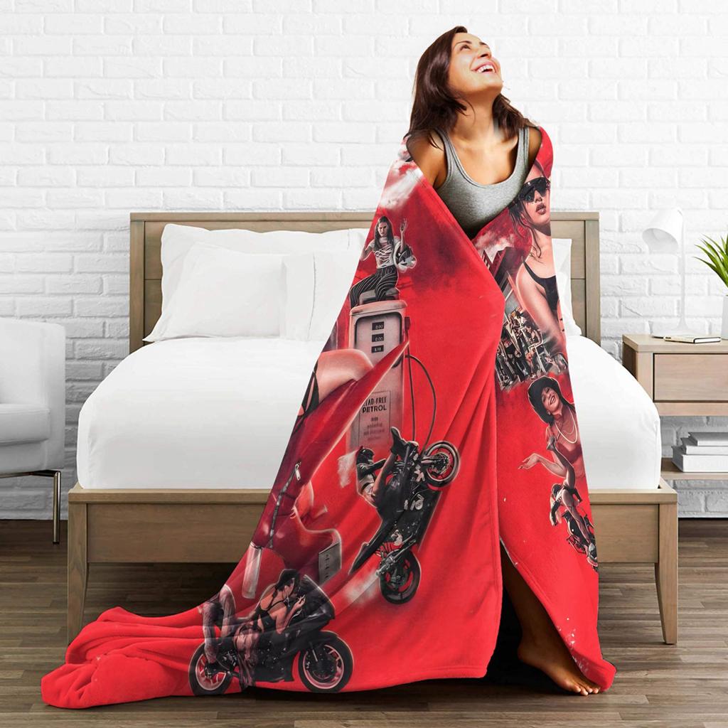 Rosalia Lux  Blanket  Airplane Travel Flannel Throw Blanket For Couch Bed Super Soft Custom Quality Bedspread Gift