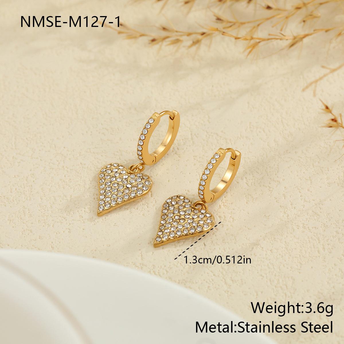 GEMCHIC Women s 2025 Heart Shaped Sparkle Earrings Fashion Cute Sweet Daily Dating Office Accessories