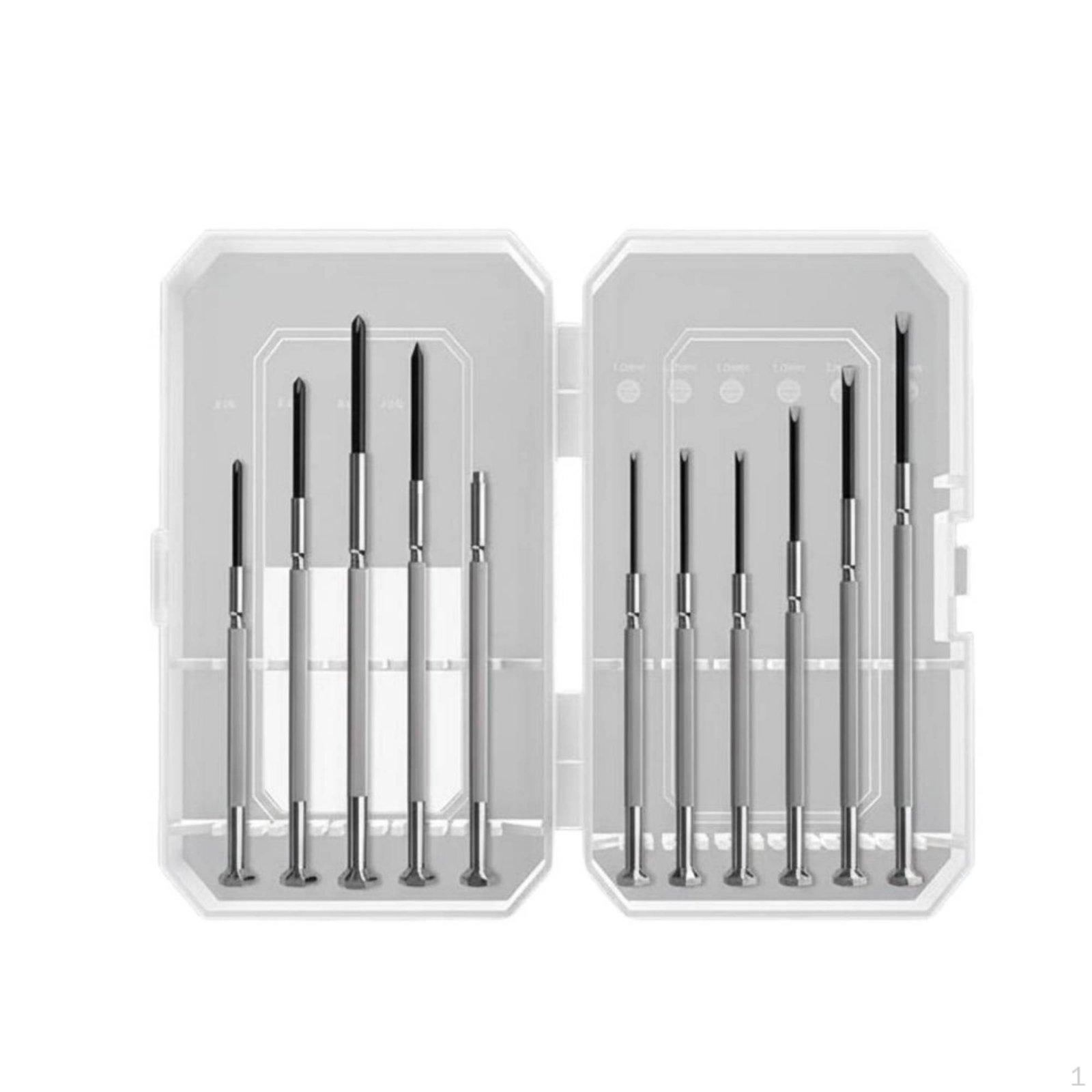11 Pieces Precision Screwdriver Set Steel Bits Watch Repair Tool Portable Case Electronics 11PCS