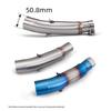 Stainless Steel Burnt Blue Exhaust Pipe Mod for CB300R - 51mm Mid-section, Non-destructive Install