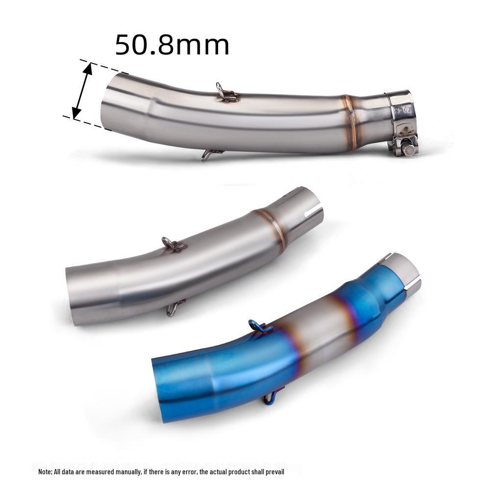 Stainless Steel Burnt Blue Exhaust Pipe Mod for CB300R - 51mm Mid-section, Non-destructive Install