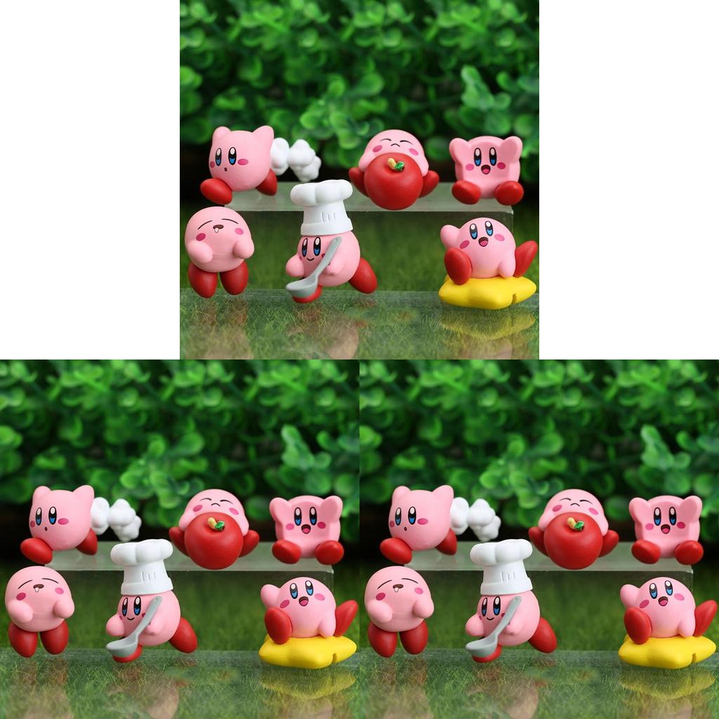 Cute And Detailed 6 Pcs Kirby Mini Figure Set For Anime Lovers