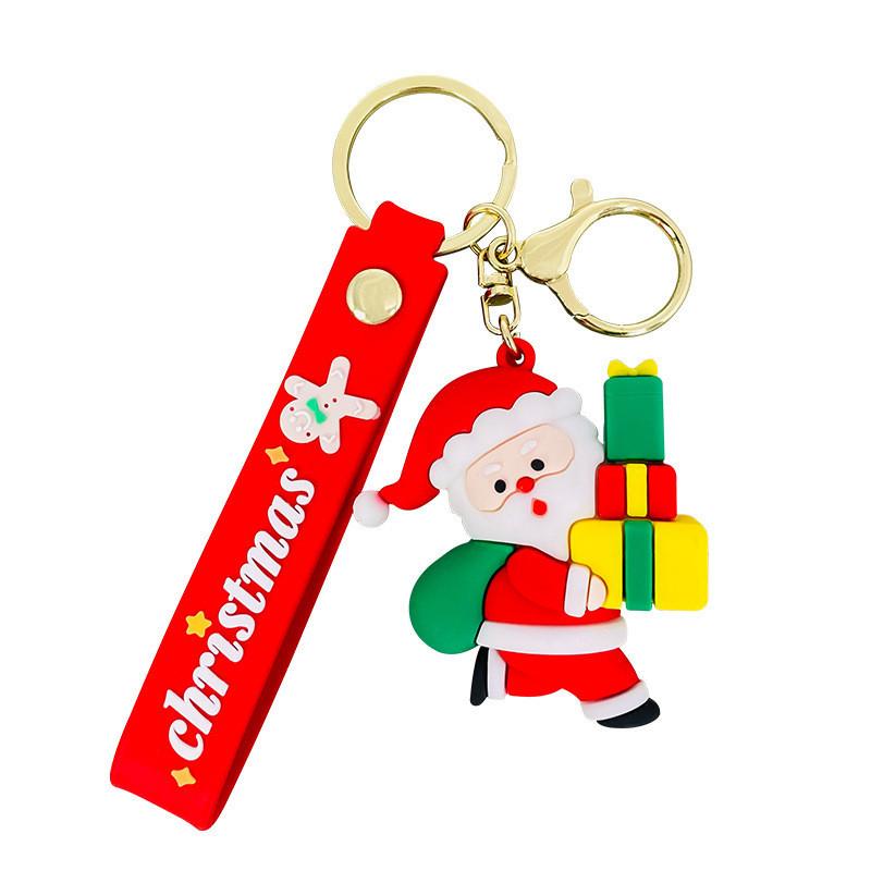 Christmas Cute Family Series Keychain Santa Claus Charms For Backpacks Gifts And