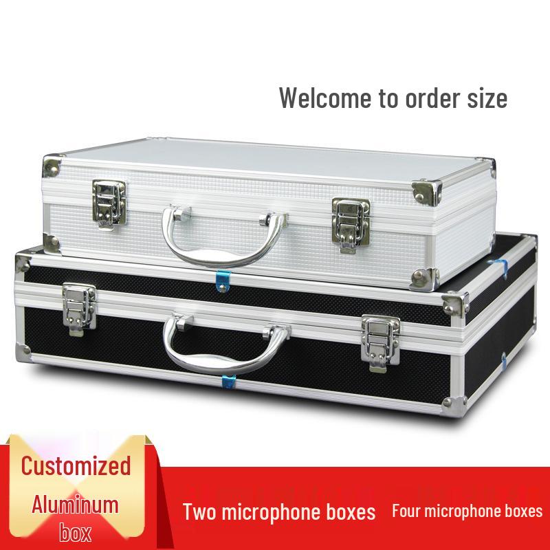 KTV Shockproof Aluminum Handheld Microphone Storage Case