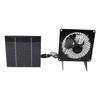 Solar Panel Fan Mini USB Outdoor Portable Cooling Fan Desktop Exhaust Ventilation with 2 Brackets 20W 5V