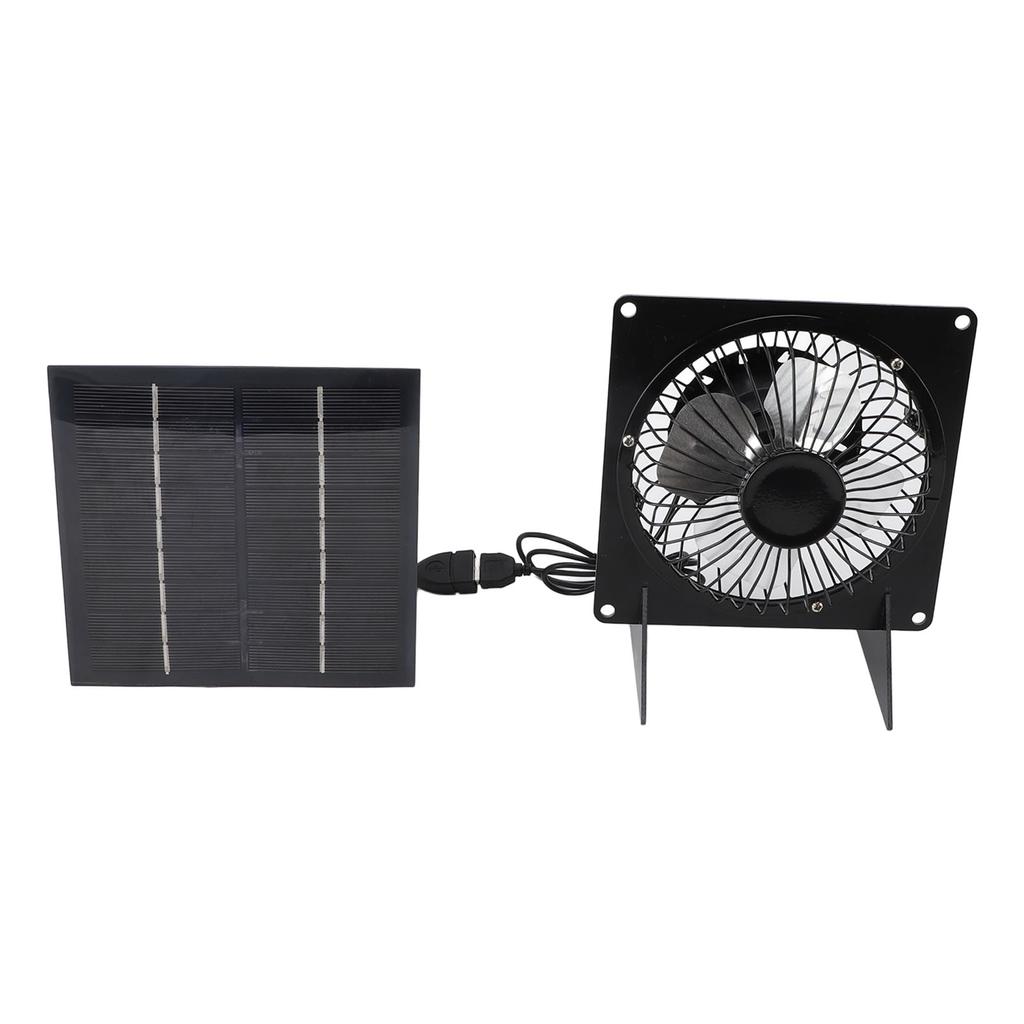 Solar Panel Fan Mini USB Outdoor Portable Cooling Fan Desktop Exhaust Ventilation with 2 Brackets 20W 5V