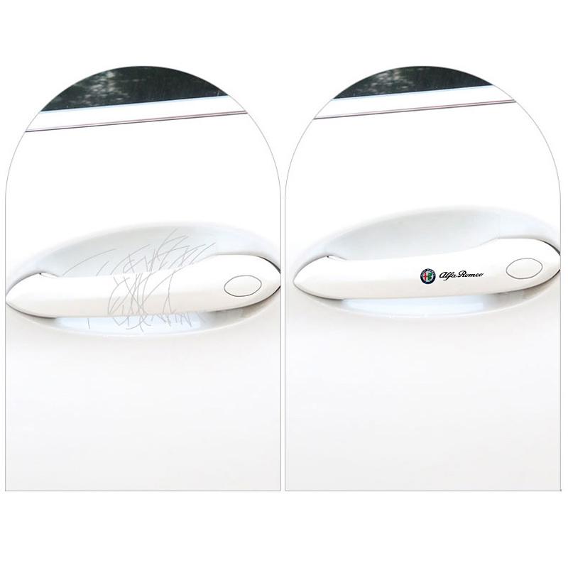TPU Car Transparent Door Bowl Handle Protective Film Sticker For Alfa Romeo 156 159 147 4C 8C 166 Giulia Giulietta Mito Stelvio