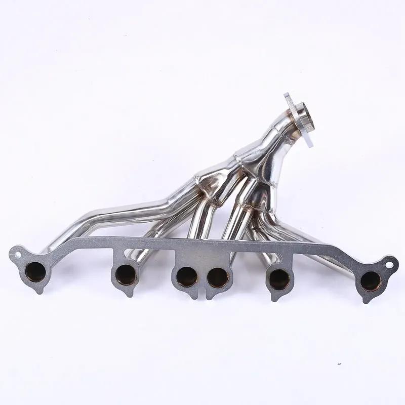 Edelstahl Krümmer Auspuff für 1991-1999 Jeep Wrangler YJ TJ Cherokee XJ Grand Cherokee ZJ 4.0L 6ZYL Silber