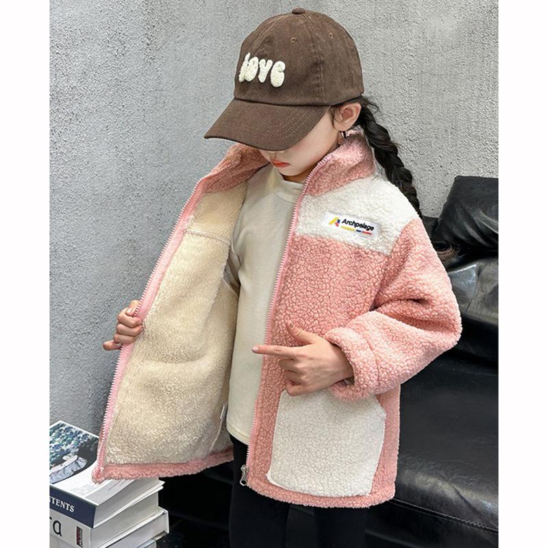 Warm Jackets Girls Children Autumn Winter Outerwear Kids Velvet Coats Teenager Fashion Padded