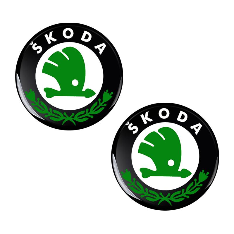 2/5/10Pcs 14MM Remote Car Key Stickers Emblem Accessories for Skoda S Skoda Kodiaq Fabia Kamiq Karoq Octavia 3 A5 A7 Scala R Accessories