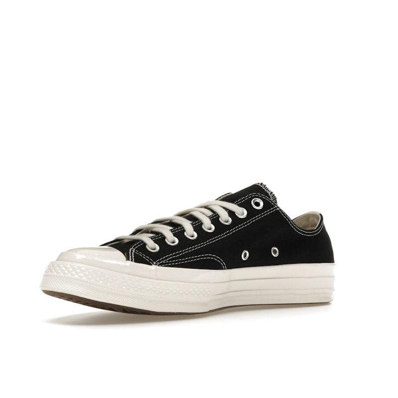 Comme Des Garçons PLAY X Converse Chuck 70 Low Single Heart - Black Unisex Sneakers Red Egret A08804C