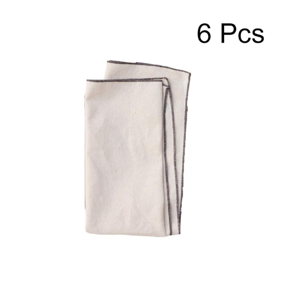 

6PCS Solid Color Cotton Linen Napkin Square Tea Towel Multi-functional Dining Table Napkin Party