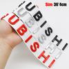 3D Mitsubishi Car Front Hood Emblem Badge Sticker For ASX Lancer 10 9a Pajero Outlander 2013 Sport L200 Expo Alphabet Styling