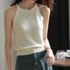 Summer New Sexy Spice Crew Neck Slim Slim All Knitted Simple Halter Vest Top Women's Wear