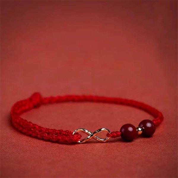 Infinite Lucky Red Rope Beaded Bracelet For Women Men Bring Good Luck Couples Bracelet Set Charm Party Jewelry Gift