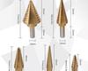 5-Piece Imperial Size HSS Step Drill Bit Set with Black & Gold Triangle Shank In Aluminum Box