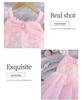 Girls' Pink Sequin Flutter Sleeve Mermaid Dress - Summer Party Princess Gown
