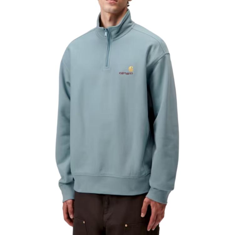 Carhartt WIP American Script FW25 Half Zip Sweatshirt Men sweatshirt I027014-33E-XX