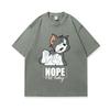 Trendy Brand Printed Short-Sleeved T-Shirt For Men And Women Loose Summer Casual Couple Oversize High Street Half-Sleeved T-Shirt