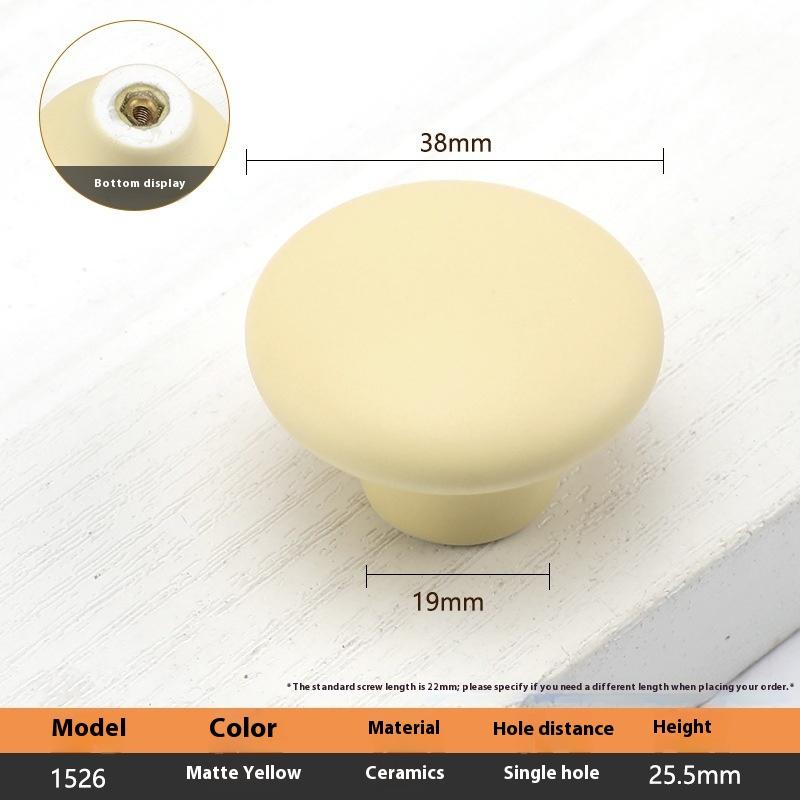 Keramik Schrankgriffe im nordischen Stil für Kinderzimmer, Macaron-farbenfrohe runde Schubladenknöpfe und -griffe, Möbelgriffe für Kinder