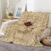 The Marauder's Map Throw Lightweight 240g Flannel Blanket Soft Skin-friendly for Summer Cooling