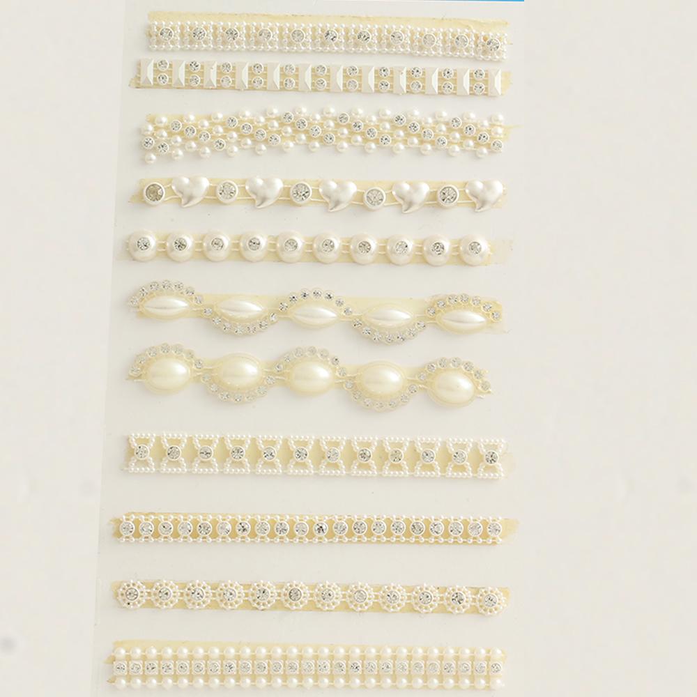 Sewing Lace Trim Rhinestone Plastic Cup Chain Pearl Banding DIY Bracelet Wedding Accessories