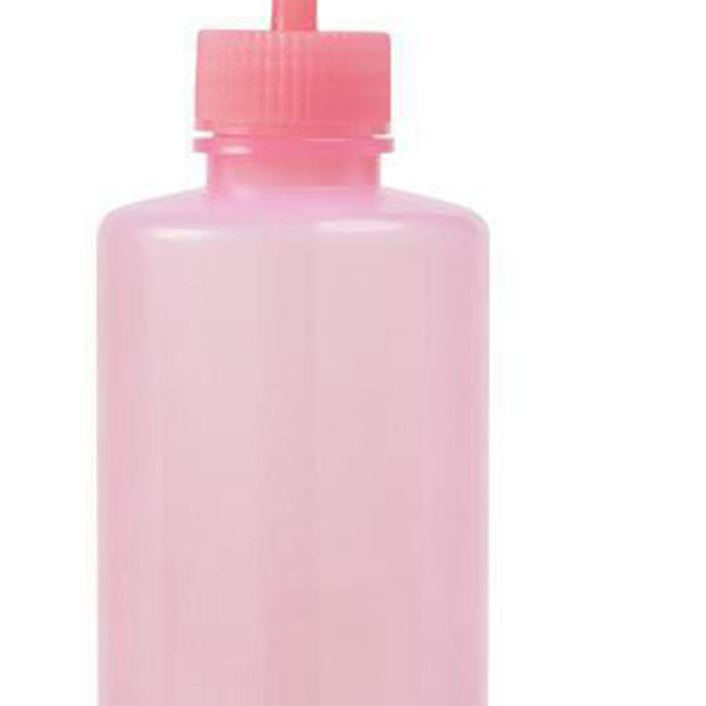 250ML Tattoo Waschflasche Tragbare Tattoo Gebogene Ausguss Sprühflasche Plastik Squeeze Flasche Werkzeug Rosa