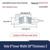 In Stock 304 Stainless Steel U-Shaped Baffle Pipe Clamp with Double Hole Thickened Fixing Plate