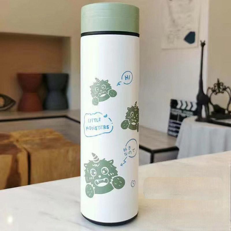 Temperature Measuring Mug, Cute Couple, Stainless Steel Water Cup, Large Capacity Tea Cup, High-end Business Men and Women