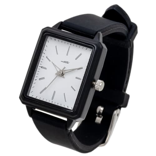 Fieldwork Women's Analog Watch with Silicone Strap, Rectangular, Tango Black, JN027-4