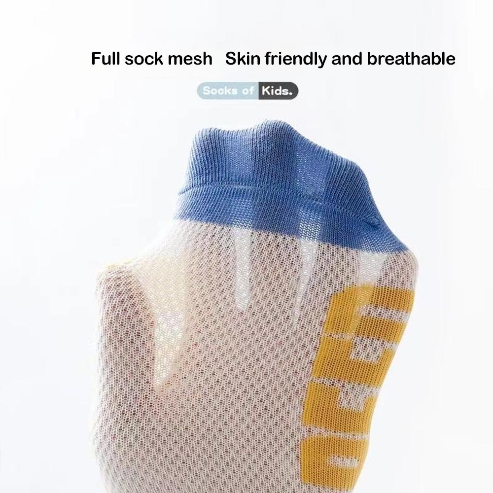 5 Par Bardzo Cienkie Oddychające Skarpetki Siateczkowe Wysoka Elastyczność Odprowadzające Wilgoć i Oddychające Skarpetki Nie Uciskają Nóg 1-16 Lat