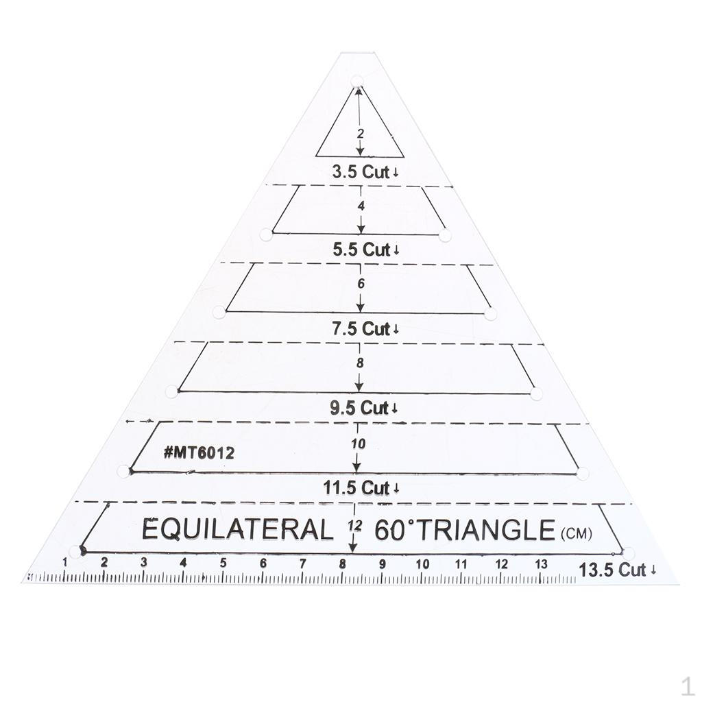60 Degree Equilateral Triangle Quilting Ruler for Paper Arts Craft