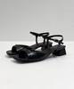 Circle Essential Mid-Heel Sandals (Black)