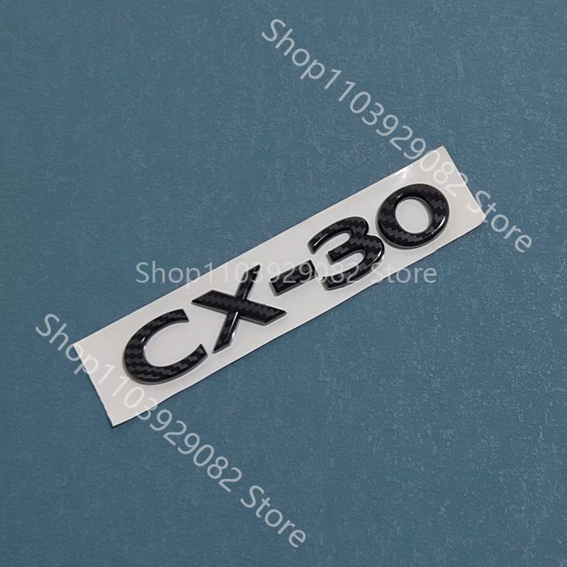 for Mazda CX-30 black front logo, middle grille sticker, CX30 rear logo, luggage compartment logo accessory sticker carbon fiber AA48